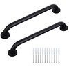 Hyuetrsa 2 Pcs 12 Inch The Black Stainless Steel Handrail