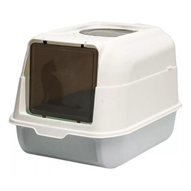 Arenero para Gatos Antiolores Puerta Palita 2 Salidas (Gris)