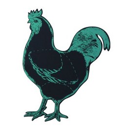 Transpac Imports, Inc. Chicken or Rooster Design Decorative Chalkboard Decor (Roost)