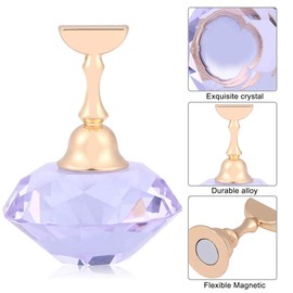 Magnetic Nail Tip Practice Stand Base Nail Tip Stand 3 Colors Alloy Holder Crystal Nail Art Display Tools ()