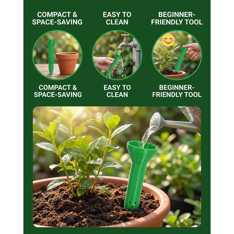 3 Pack Plant Watering Funnel & Root Watering Spike for