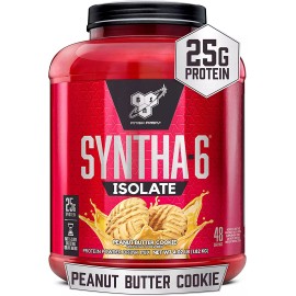 Glanbia Performance Nutrition BSN SYNTHA-6 Isolate Protein Powder, Peanut Butter Cookie, 48 Servings