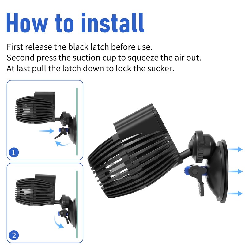 AQUANEAT Circulation Pump, 480 GPH Aquarium Wave Maker, Fish Tank