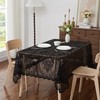 Warm Home Designs 60 x 84 Lace Tablecloth. Black Rectangle