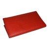 Leatherboss Genuine Leather Basic Checkbook Cover Holder, Red