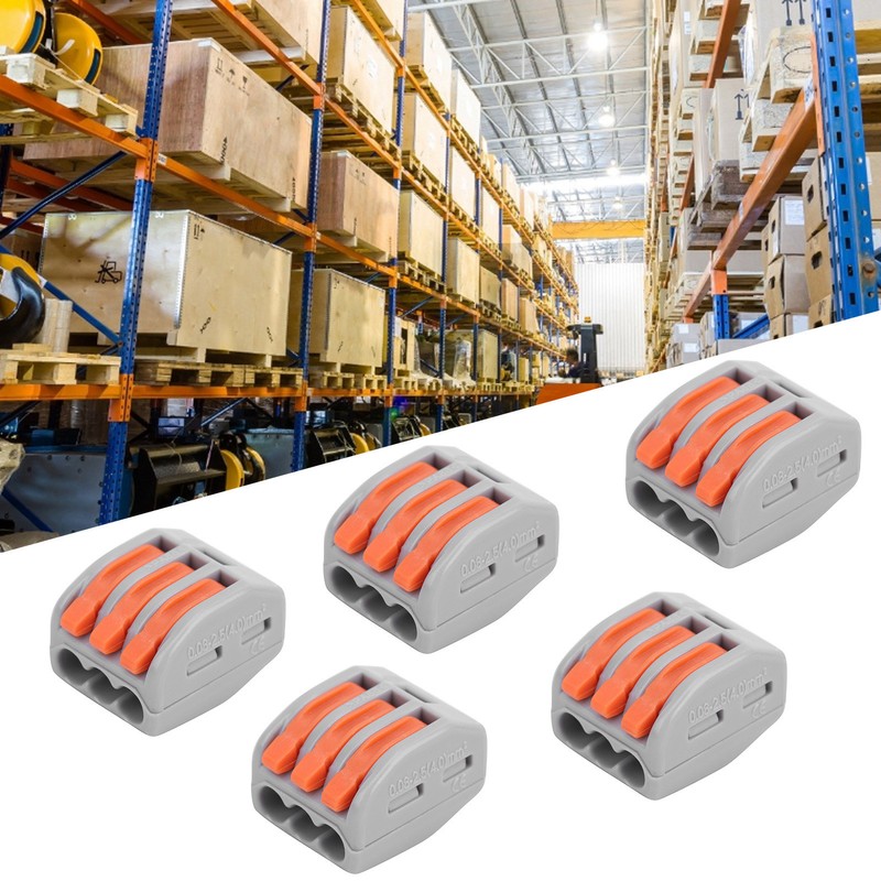 100Pcs Push Wire Wiring Connector Quick Connect Line Terminal Blocks