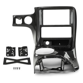 Double Din Radio Center Dash Bezel Kit Carbon Fiber Compatible with Chevy Corvette C5 1997-2004 10407815
