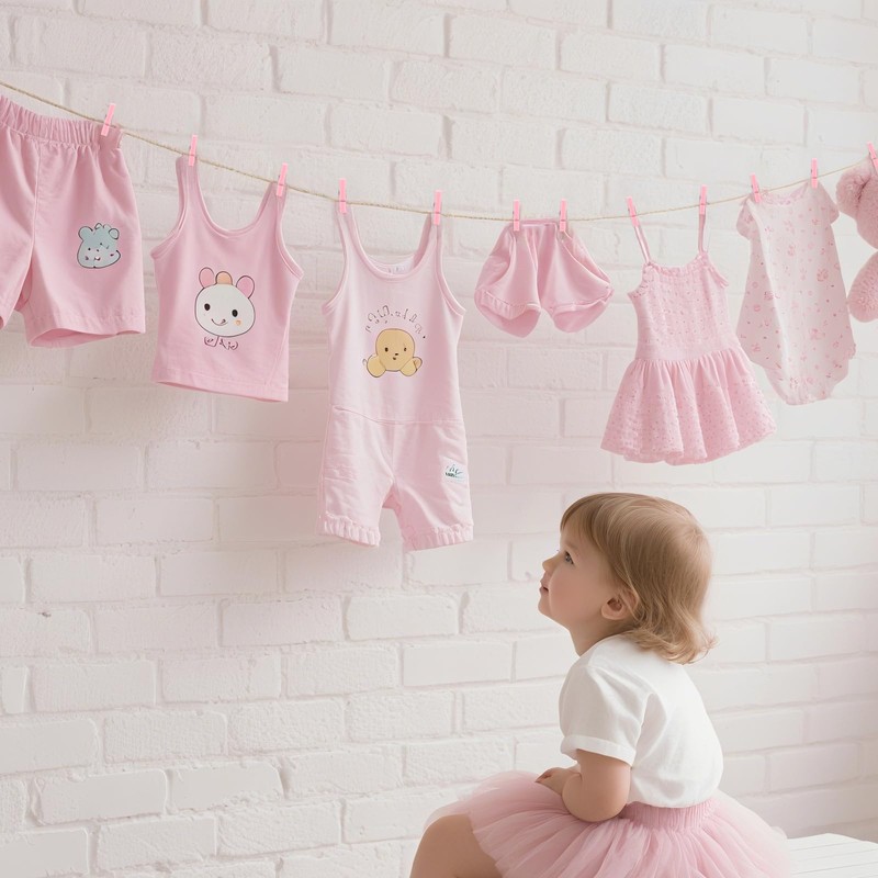 Fuvylonk 200 Pack Pink Clothes Pins for Baby Shower, Crafts,