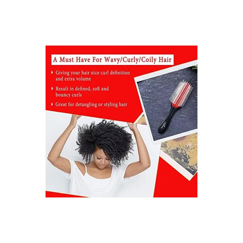 Ktkudy Cepillo Para Cabello Rizado Cepillo Para Peinar 9 Filas