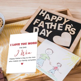 Abeletree Sweet Fathers Day Cards Gifts for Husband, Romantic Father's Day Gifts from Wife, Happy Father's Day to The Man Who Makes Our Family Complete