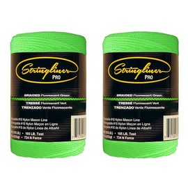 Stringliner 35456 Braided Mason Line Replacement Roll Contractor Pack 500' - Green (Pack of 2)