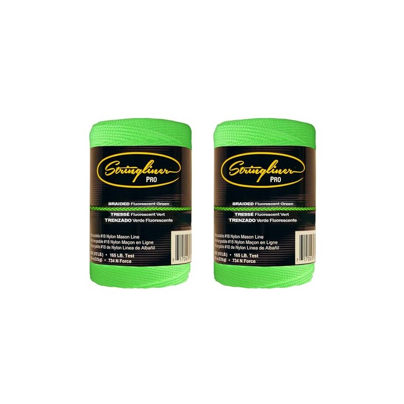 Stringliner 35456 Braided Mason Line Replacement Roll Contractor Pack 500'