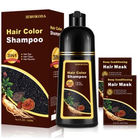 Tinte Para El Cabello 3 En 1 A Diferencia Del Tinte Tradicional, Se Puede Usar Como Champú Y Acondicionador, 16.9 Onzas Líquidas, Sin Sulfato, Cubre  