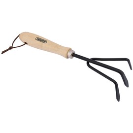Draper 83993 Carbon Steel Hand Fork/Cultivator and Trowel with Hardwood Handles - Black, 33.7x24.8x7 cm
