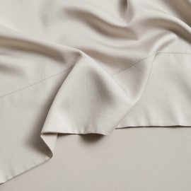 DOZ Flat Sheet, 100% Viscose derived from Bamboo, Organically Grown, Buttery Soft, Cooling Sheets, High GSM, 1 Top Sheet Only (Fog, King/Cal King)