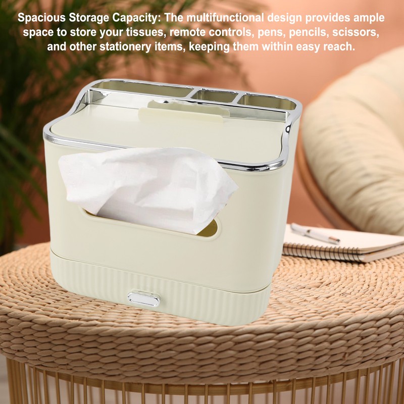 Tissue Box Organizer Multifunctional PP Plastic Space Saving Portable for