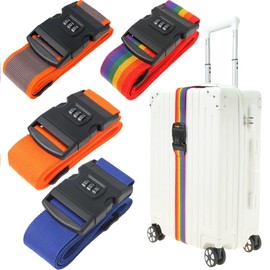 SYXLS Travel Koffergurt (farbig), abschließbar, leicht, Polypropylen Head Attachment Einstellbarer Verpackungsgurt, Aussehen Geeignetes 32-Zoll-Gepäck, sicherer außerhalb des Kastens 13.2 * 6 * 5 cm