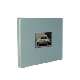 Kolo Newport Scrapbook, 11" x 14", Ideal for Wedding Albums, Baby Books, and Travel Journals, Blue Grey