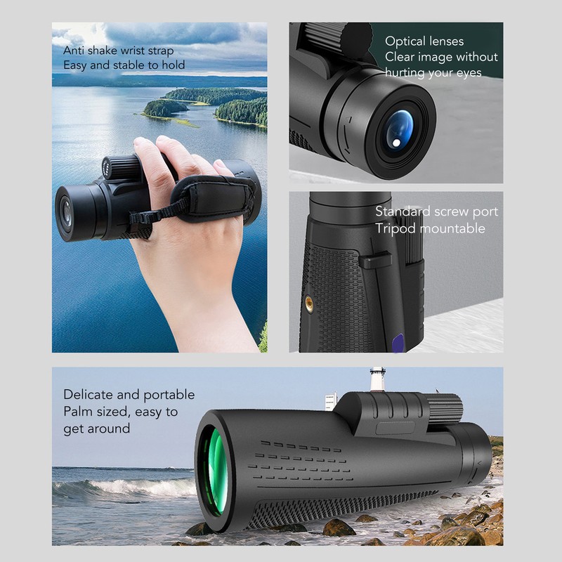 12X50 HD Monocular High Power Monocular Telescope for Adults 1/4
