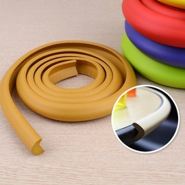 Long corner protector, 2M corner protector, corner buffer, corner safety air protector Shock absorber brown-large