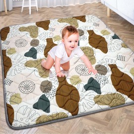 Ceinioc Baby Play Mats for Floor, 50" X 50" Baby Playpen Mat, Thicken Soft Padding Foam Playmats for Babies and Toddlers Infants, Non-Slip Cushioned Baby Playmat, Bohemian