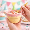 ONEUSTAR 4 Pcs Ice Cream Bowls Ceramic Ice Cream Cups