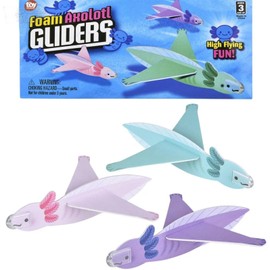 HAPPY DEALS ~ Axolotl Toy Gliders - 24 PC - 7 Inches - Individually Packaged