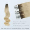 AmazingBeauty 20 Pieces Remy Human Hair Invisible Rooted Tape in
