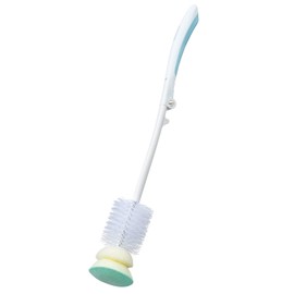 Mameita KB-823 Kitchen Cleaner, Bottom Pita Bottle Washing, White, Extended: Length 15.4 x Width 1.4 x Depth 1.6 inches (39 x 3.5 x 4 cm), When Stretched: Length 11.0 x Width 1.4 inches (28 x 3.5 x 4 cm)