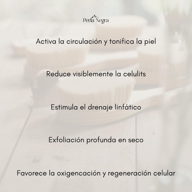 Cepillo corporal de ixtle PERLA NEGRA para exfoliación y masajes