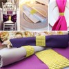 SwirlColor 20 pieces Bling Rhinestone Napkin Rings (Golden)