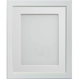 Frame Company Ainsworth Range White A4 Picture Photo Frame with White Mount for Image 9x6 inch * Choice of Sizes* Fitted with Real Glass
