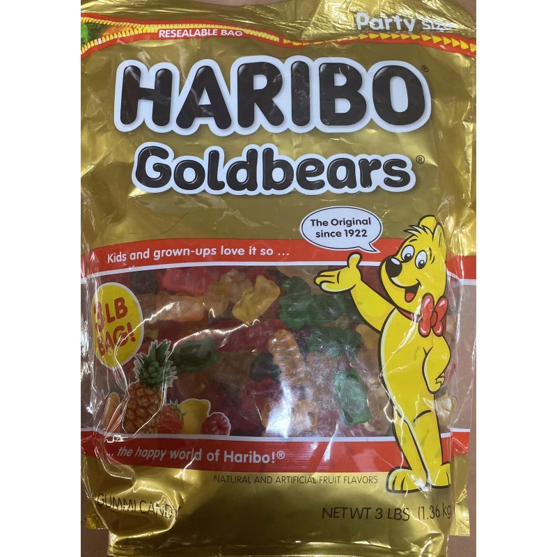 Haribo Gummy Bears Fruit Chewy Candy Gummi ~ Goldbears 48