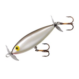 Cotton Cordell Crazy Shad Spinning Topwater Señuelo de pesca, 3 pulgadas, 3/8 onzas, Smoky Joe