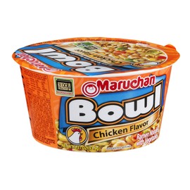 Maruchan Bowl Chicken Flavor Ramen Noodles with Vegetables 3.31 OZ (Pack of 12)