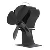 4 Blade Fireplace Fan Aluminium Alloy Heat Powered High Temperature