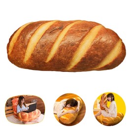 LZYMSZ 3D Simulation Bread Pillow, Plush Stuffed Food Lumbar Back Cushion,Soft 3D Butter Bread Cushion Throw Pillow for Sofa /Home Bedroom/ Office/ Dormitory in Valentine's Day, Christmas, Birthday (23.6'')