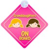Children on Board Car Sign - Granddaughters Design with Strong