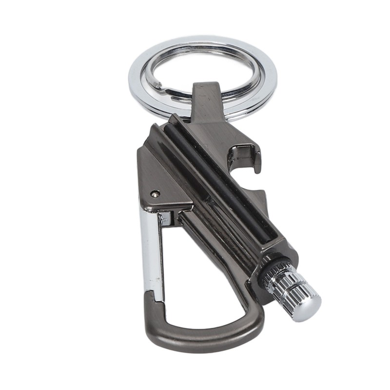 Match Bottle Opener Metal Keychain Multi Function Reusable Survival Lighter