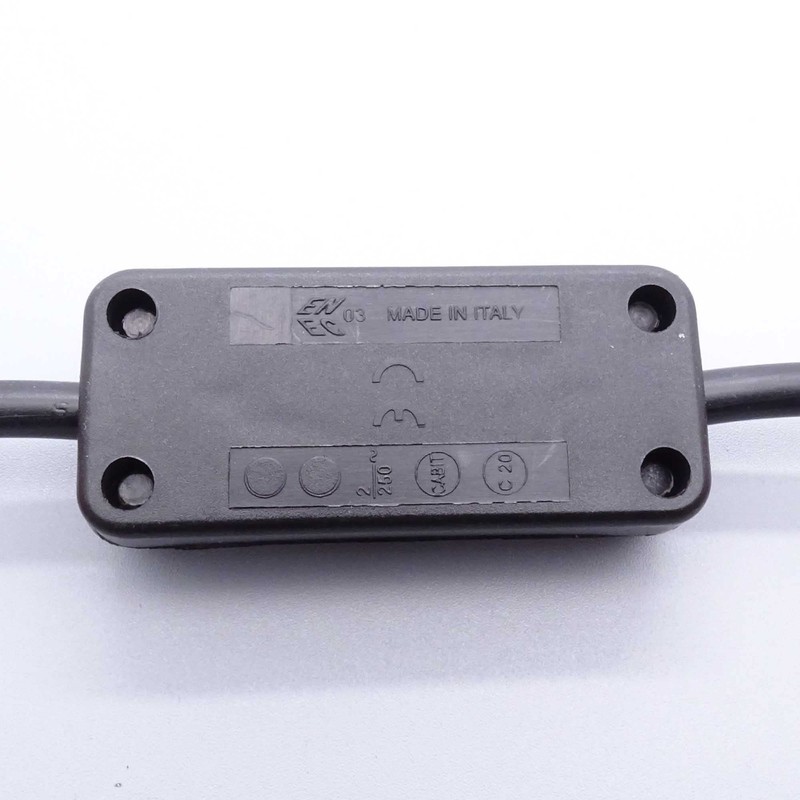 3 m Power Cable with Plug and Switch Black Connection