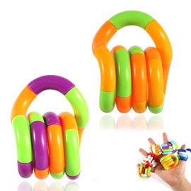2 Pcs Tangle Fidget Toy, Fidget Toys, Tangle, Hyperkinetic Tangle Fingertip Toys for Stress Relief Sensory Fingertip Toys Stress Relief for Youngster Mute Twist Fingertip Toys
