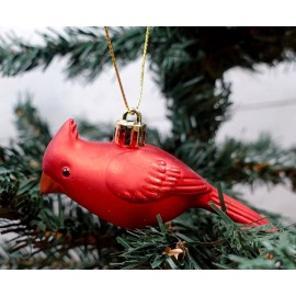 Unbranded Red Bird Christmas Ornament Red Cardinal Animals Holiday Tree Decor Gifts Cute
