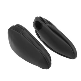 X AUTOHAUX Pair Car Center Seat Armrest Cover Microfiber Leather Black with Black Line for Toyota Sienna 2011-2018