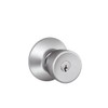 SCHLAGE F51A BEL 626 Bell Knob Keyed Entry Lock, Satin