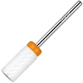 Beauticom Professional USA Ceramic White LARGE Barrel Bit Nail Drill (Grit: DOUBLE XXC COARSE) 3/32" Shank Size
