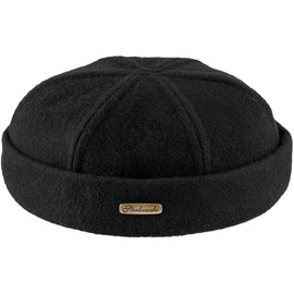 Sterkowski Men's Wool Beanie Docker Cap UK 7 1/2 Black