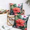 Kwlegh Hibiscus Flowers Pillow Covers Hawaiian Tropical Throw Pillow Covers