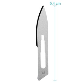 May Scalpel Blades Figure 18 for Scalpel Holder No. 4 Individually Sterile Packed with Blade Puller Pack of 100