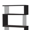 Asymmetrical Snaking Bookcase Black and Clear