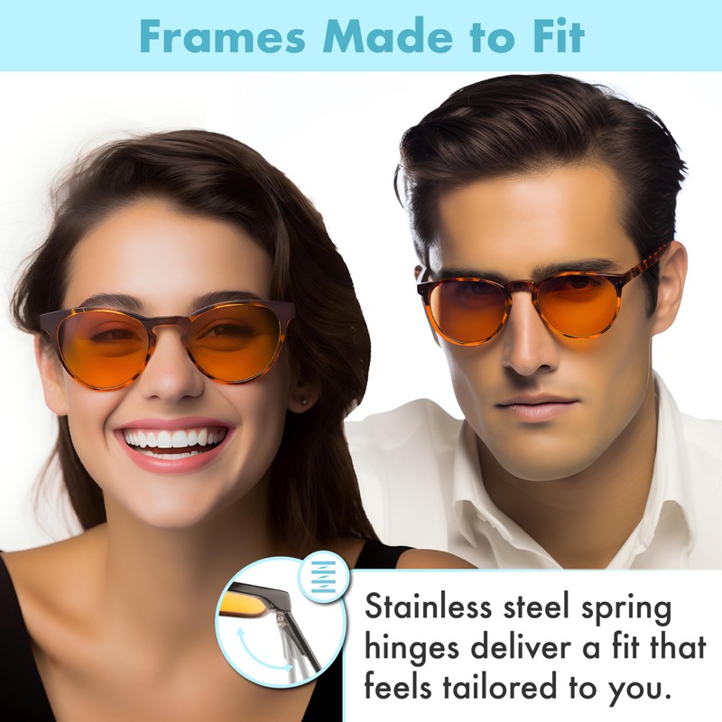 Orange Blue Light Blocking Glasses for Better Sleep - 99.5%